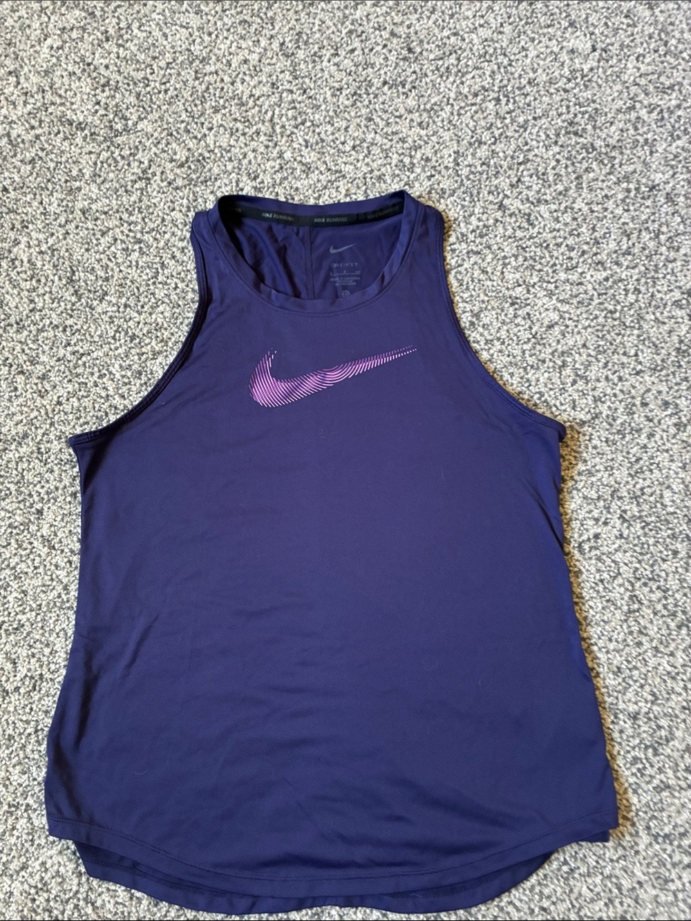 Women’s  Nike Purple Athletic Tank with Pink Gradient Swoosh